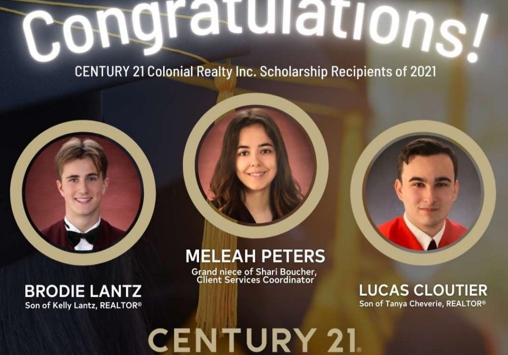 Century 21 Colonial Realty Scholarship Recipients 2021